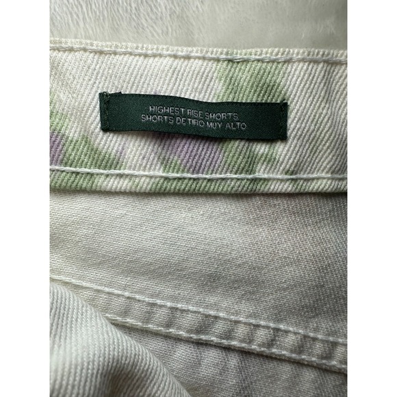 Wild Fable Women Shorts-00 White MultiColor Splatter Pattern Highest Rise Jean - Picture 4 of 9